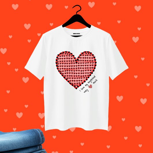 Rode hart  t-shirt