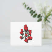 Rode Hart Tattoo Ontwerp Briefkaart (Staand voorkant)