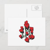Rode Hart Tattoo Ontwerp Briefkaart (Voorkant / Achterkant)