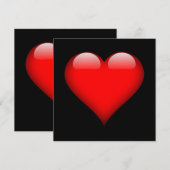 Rode Hart Trendy Liefde Bruiloft (Voorkant / Achterkant)