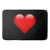 Rode Hart Trendy Liefde Bruiloft Badmat (Voorkant)