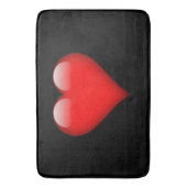 Rode Hart Trendy Liefde Bruiloft Badmat (Voorkant Verticaal)
