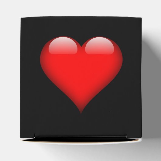 Rode Hart Trendy Liefde Bruiloft Bedankdoosjes (Bovenkant)