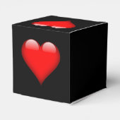 Rode Hart Trendy Liefde Bruiloft Bedankdoosjes (Achterkant)
