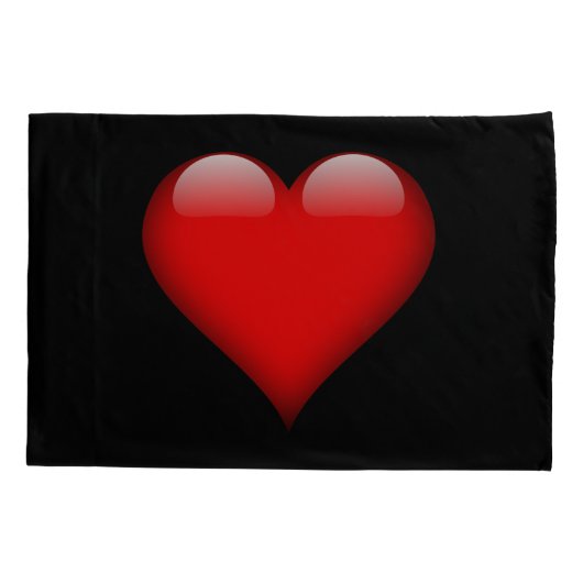 Rode Hart Trendy Liefde Bruiloft Kussensloop (Achterkant)