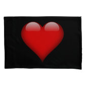 Rode Hart Trendy Liefde Bruiloft Kussensloop (Voorkant)