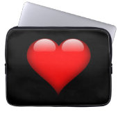 Rode Hart Trendy Liefde Bruiloft Laptop Sleeve (Voorkant)