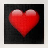 Rode Hart Trendy Liefde Bruiloft Legpuzzel (Verticaal)