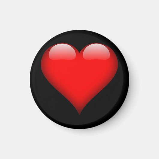 Rode Hart Trendy Liefde Bruiloft Magneet (Voorkant)