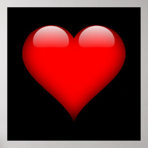 Rode Hart Trendy Liefde Bruiloft Poster