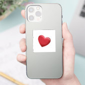 Rode Hart Trendy Liefde Bruiloft Sticker (Telefoon)