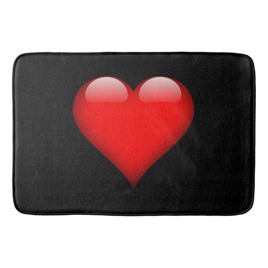 Rode Hart Trendy Liefde Huwelijk Badmat (Voorkant)