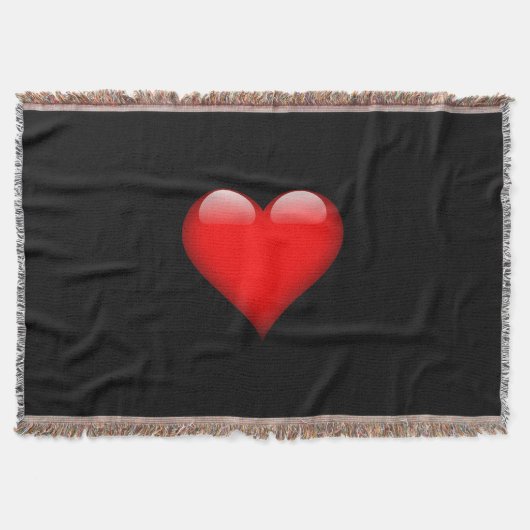 Rode Hart Trendy Liefde Huwelijk Deken (Voorkant)