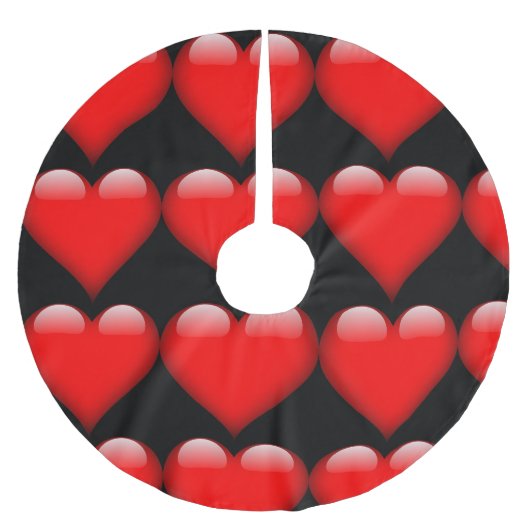 Rode Hart Trendy Liefde Huwelijk Kerstboom Rok (Voorkant)