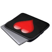 Rode Hart Trendy Liefde Huwelijk Laptop Sleeve (Voorkant onderkant)