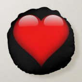 Rode Hart Trendy Liefde Huwelijk Rond Kussen (Achterkant)