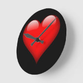 Rode Hart Trendy Liefde Huwelijk Ronde Klok (Hoek)