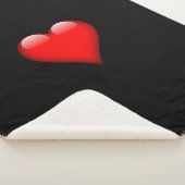 Rode Hart Trendy Liefde Huwelijk Sherpa Deken (3/4)
