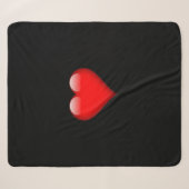 Rode Hart Trendy Liefde Huwelijk Sherpa Deken (Voorkant (horizontaal))