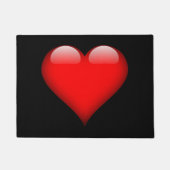 Rode Hart Trendy Liefde Trouwdag Deurmat (Voorkant)