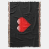 Rode Hart Trendy Liefde Trouwfeest Deken (Voorkant Verticaal)