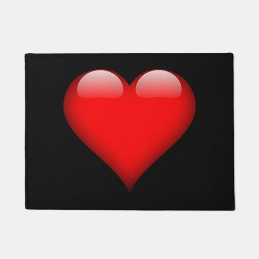 Rode Hart Trendy Liefde Trouwfeest Deurmat (Voorkant)