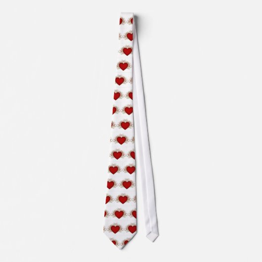 Rode Hart Valentijn Stropdas (Voorkant)