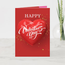 Rode Hart Valentijnkaart Feestdagen Kaart