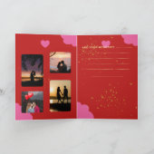 Rode Hart Valentijnkaart Feestdagen Kaart (Binnen)