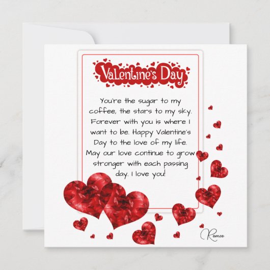 Rode Hart Valentijnkaart Feestdagenkaart (Voorkant)
