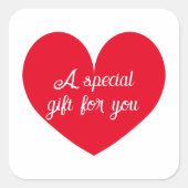 Rode hart Valentijnsdag cadeau stickers (Voorkant)