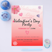 Rode Hart Valentijnsdag Flyers (Enkel)