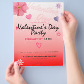 Rode Hart Valentijnsdag Flyers (Hand)