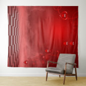 Rode Hart Valentijnsdag Foto Achtergrond Tapestry Wandkleed (In Situ (horizontaal))