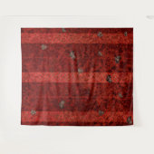 Rode Hart Valentijnsdag Foto Achtergrond Tapestry Wandkleed (Voorkant (horizontaal))