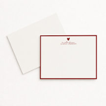 Rode Hart Valentijnsdag Notitiekaart