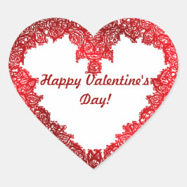 Rode hart Valentijnsdag Sticker