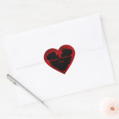 Rode hart Valentijnsdag Sticker (Envelop)
