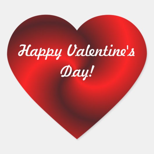Rode hart Valentijnsdag Sticker (Voorkant)