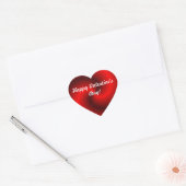 Rode hart Valentijnsdag Sticker (Envelop)