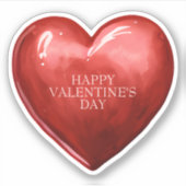  Rode Hart Valentijnsdag Sticker (Voorkant)