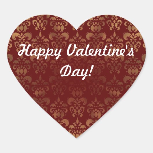 Rode hart Valentijnsdag Sticker (Voorkant)