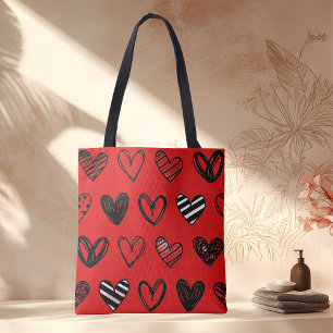 Rode hart valentijnsspecial tote bag