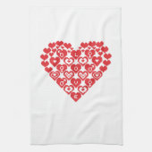 Rode HART van het hart Theedoek (Verticaal)