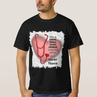 Rode Hart Verpleegkundige Langdurige Zorg T-shirt