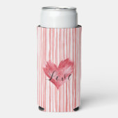 Rode Hart Vlammende Liefde Seltzer Blikjeskoeler (Seltzer Voorkant)