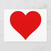 Rode Hart Vorm Liefde Klassiek Eenvoudig Minimalis Briefkaart (Voorkant)