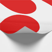 Rode Hart Vorm Liefde Klassiek Eenvoudig Minimalis Cadeaupapier (Hoek)