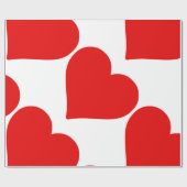 Rode Hart Vorm Liefde Klassiek Eenvoudig Minimalis Cadeaupapier (Vlak)