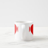 Rode Hart Vorm Liefde Klassiek Eenvoudig Minimalis Espresso Kop (Achterkant)